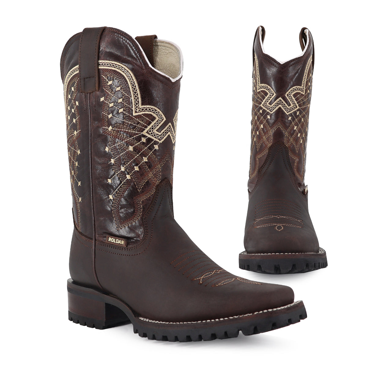 Bota Vaquera Rodeo Para Caballero Piel Crazy Suela Truck