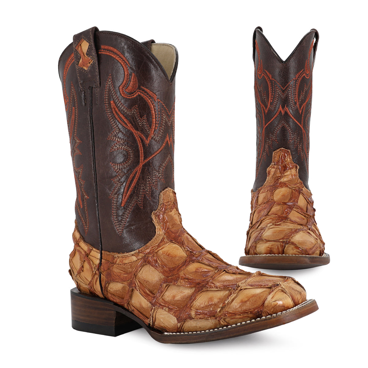 Bota Vaquera Bulldog Para Caballero Piel Pescado
