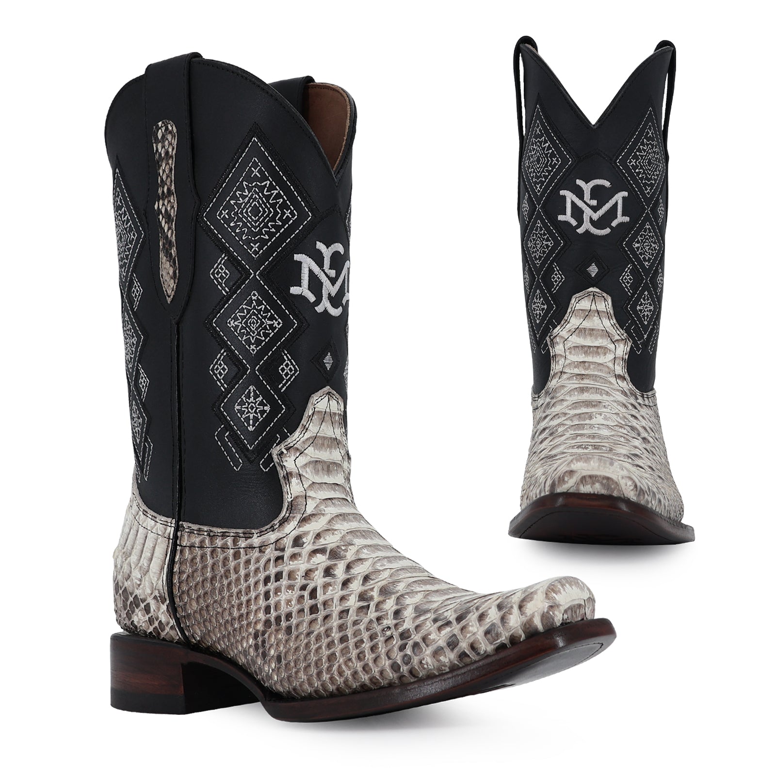Bota Vaquera Dubai Pitón Natural