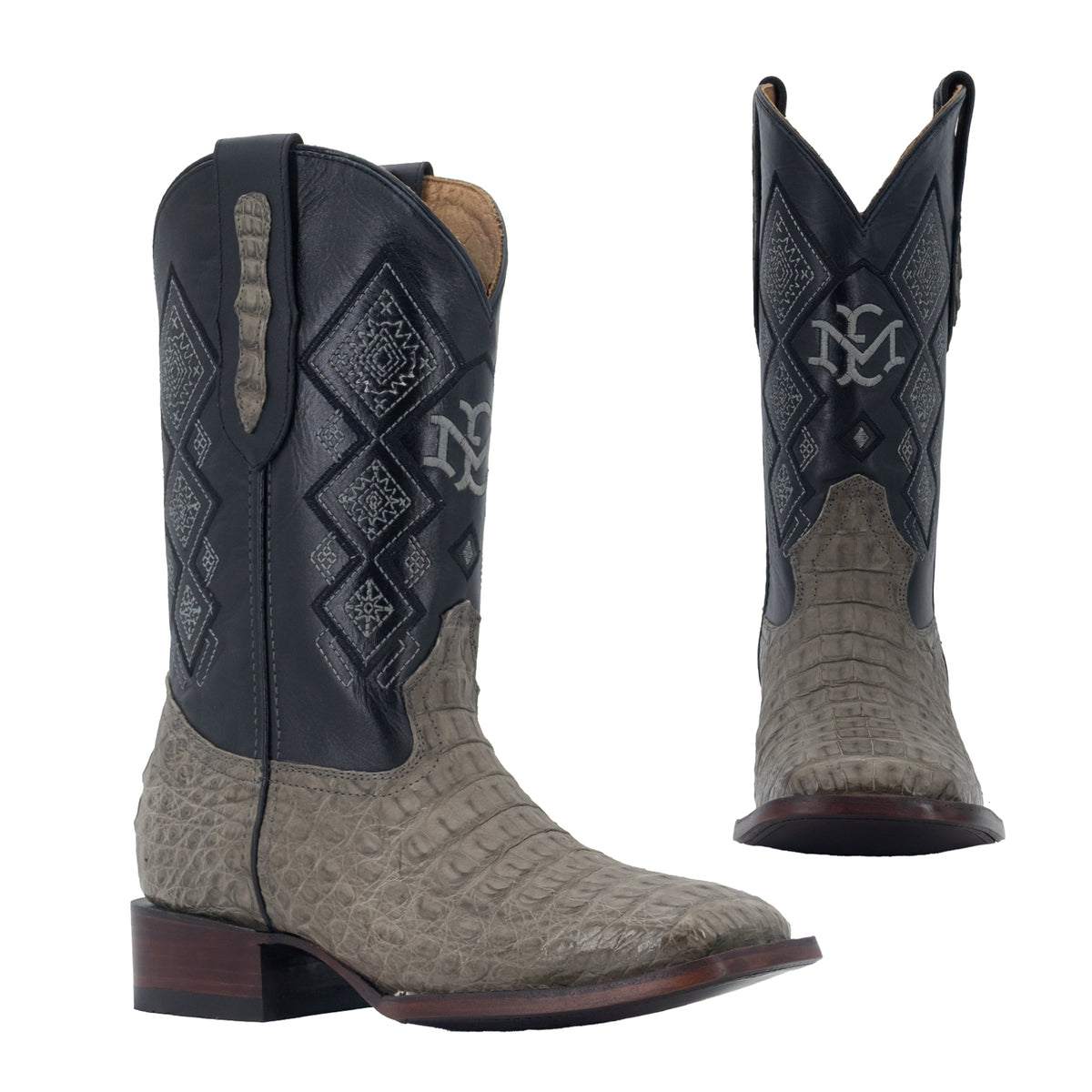Bota Vaquera Bulldog Para Caballero Piel Cocodrilo Lomo