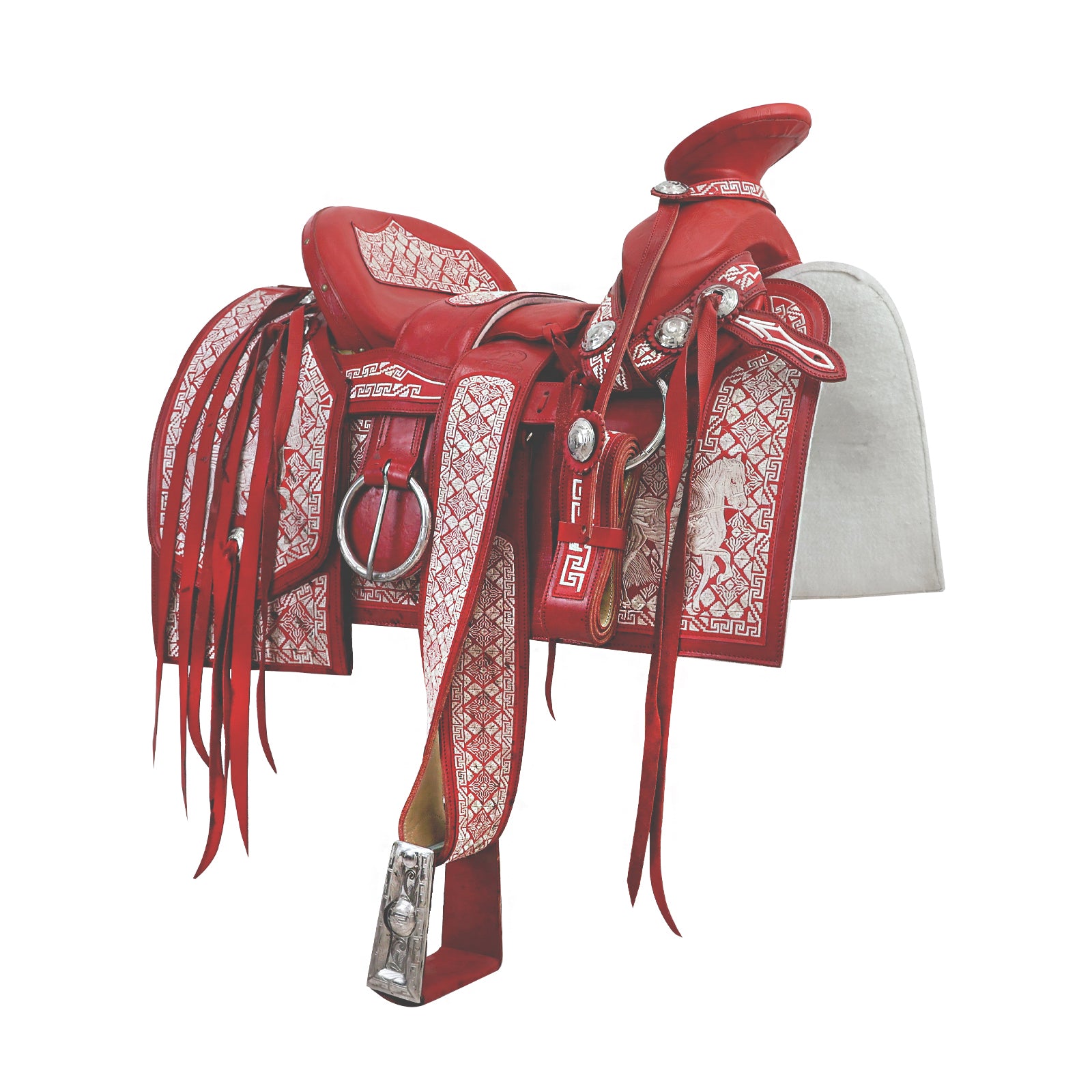 Montura Cuadrada Roja Piteada