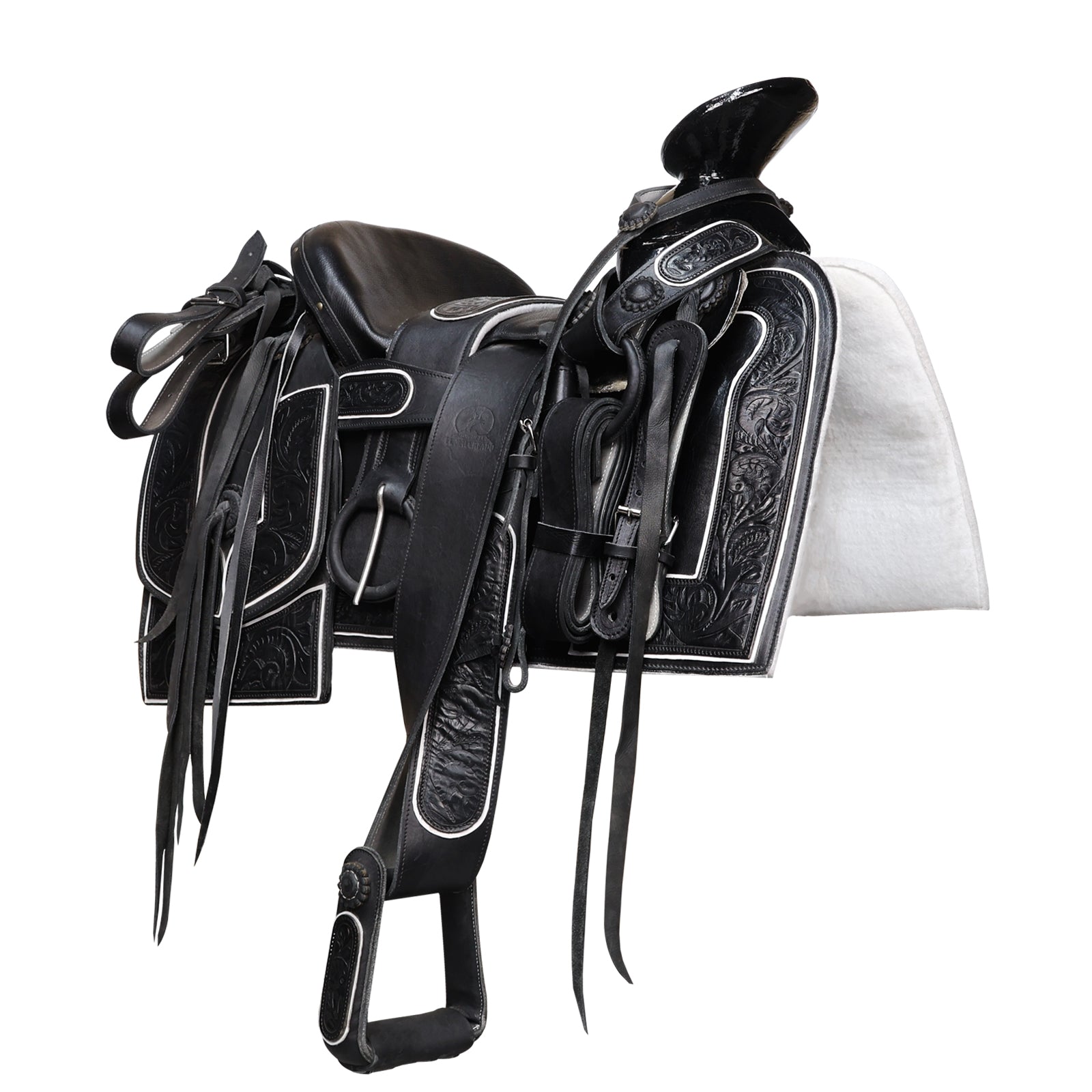 Montura Cuadrada Negro Cincelada
