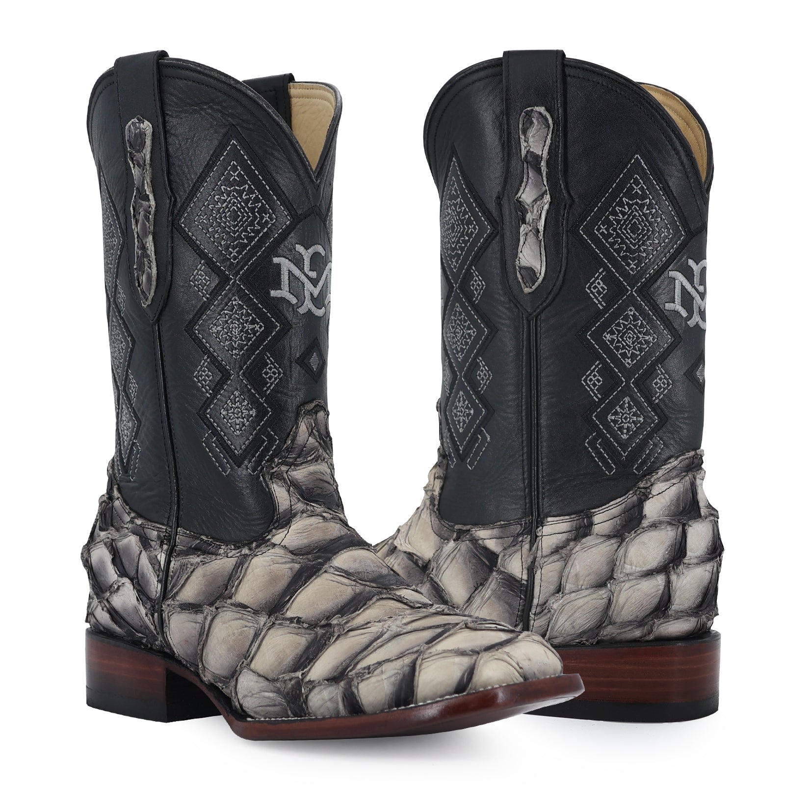 Bota Vaquera Bulldog Pescado Nobuck Gris