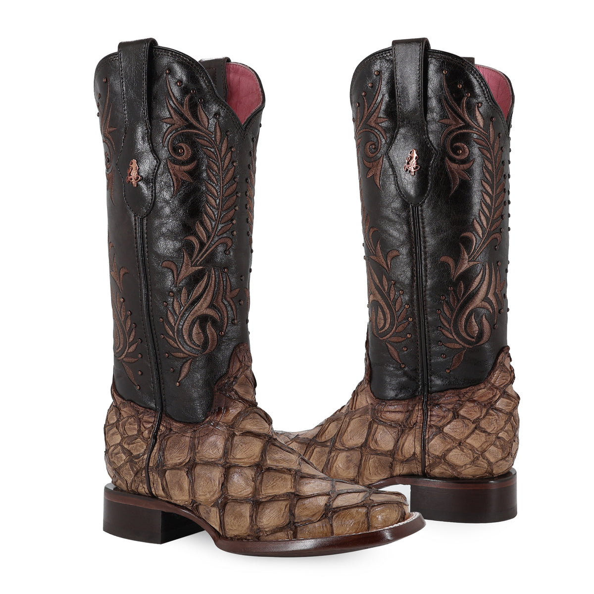 Bota vaquera para dama de piel Pescado modelo toscana