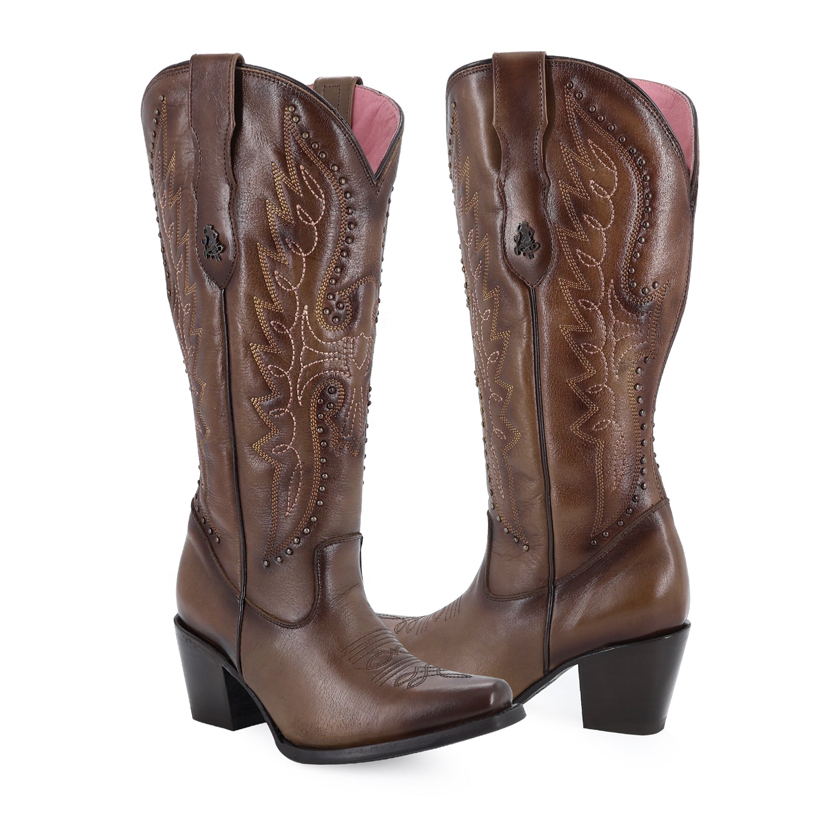 Bota vaquera para dama de piel modelo Liberty alta Curvy