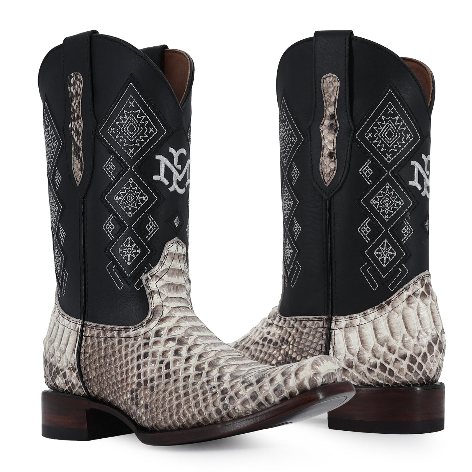 Bota Vaquera Dubai Pitón Natural