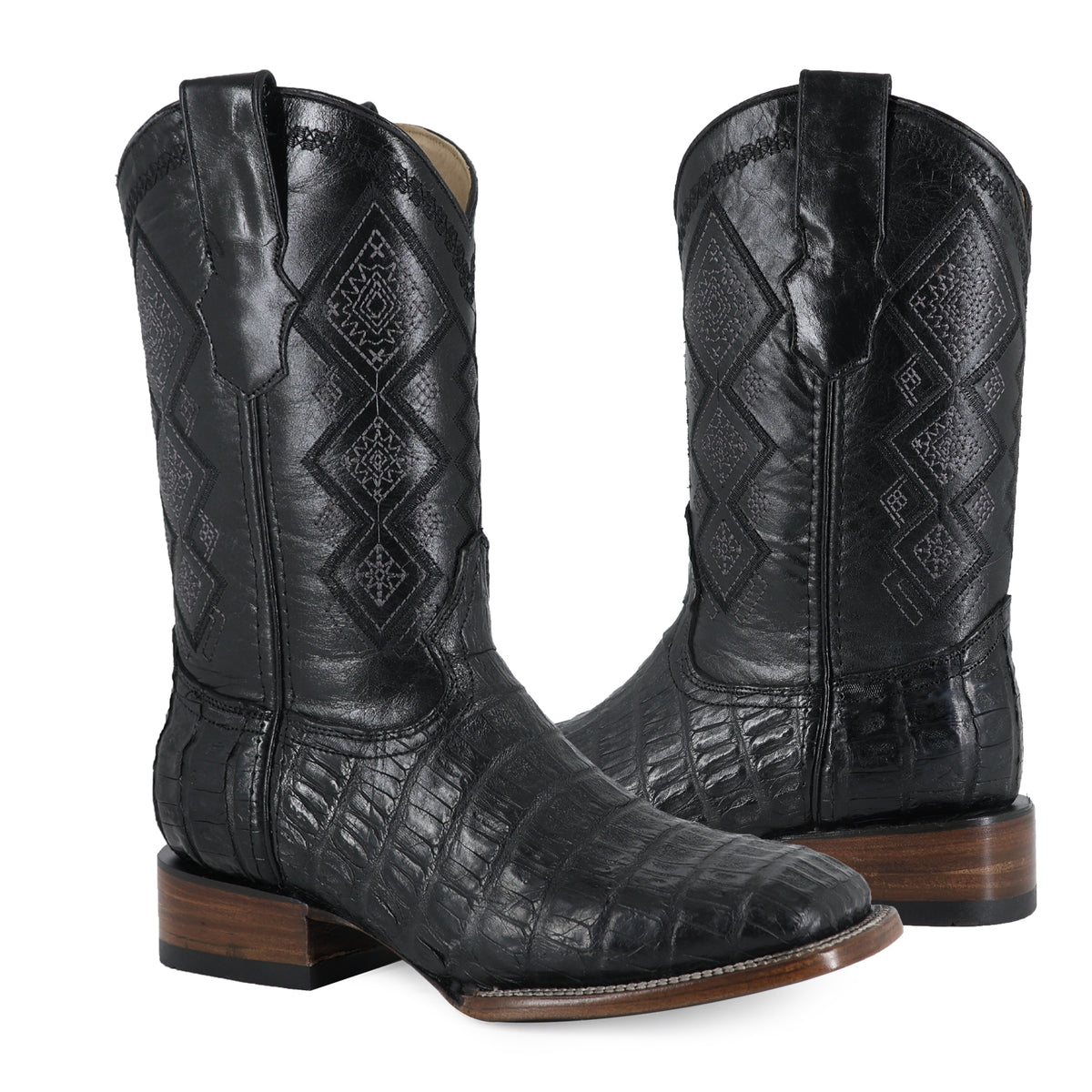 Bota Vaquera Bulldog Para Caballero Piel Cocodrilo Cola Belly
