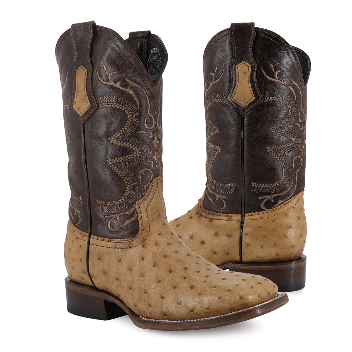 Bota Vaquera Bulldog Para Caballero Piel De Avestruz