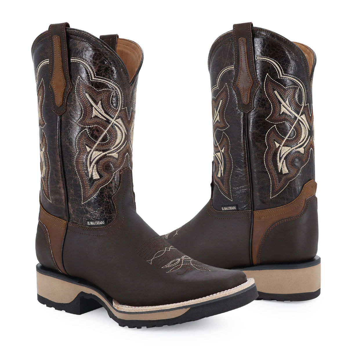 Bota Vaquera Rodeo Para Caballero Piel Res Gold