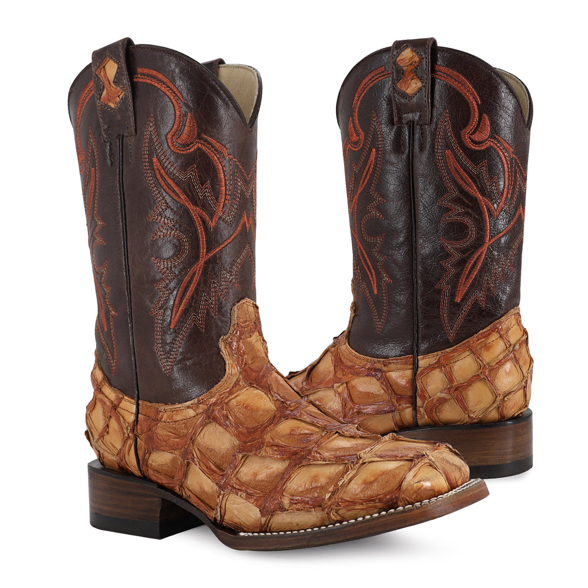 Bota Vaquera Bulldog Para Caballero Piel Pescado