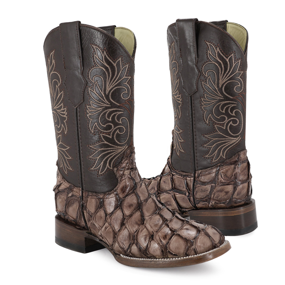 Bota Vaquera Bulldog Para Caballero Piel Pescado