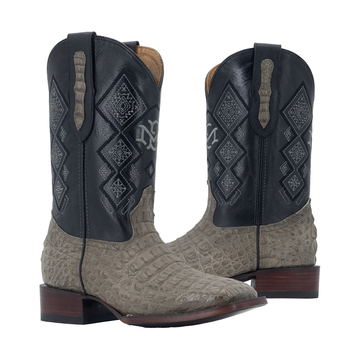 Bota Vaquera Bulldog Para Caballero Piel Cocodrilo Lomo