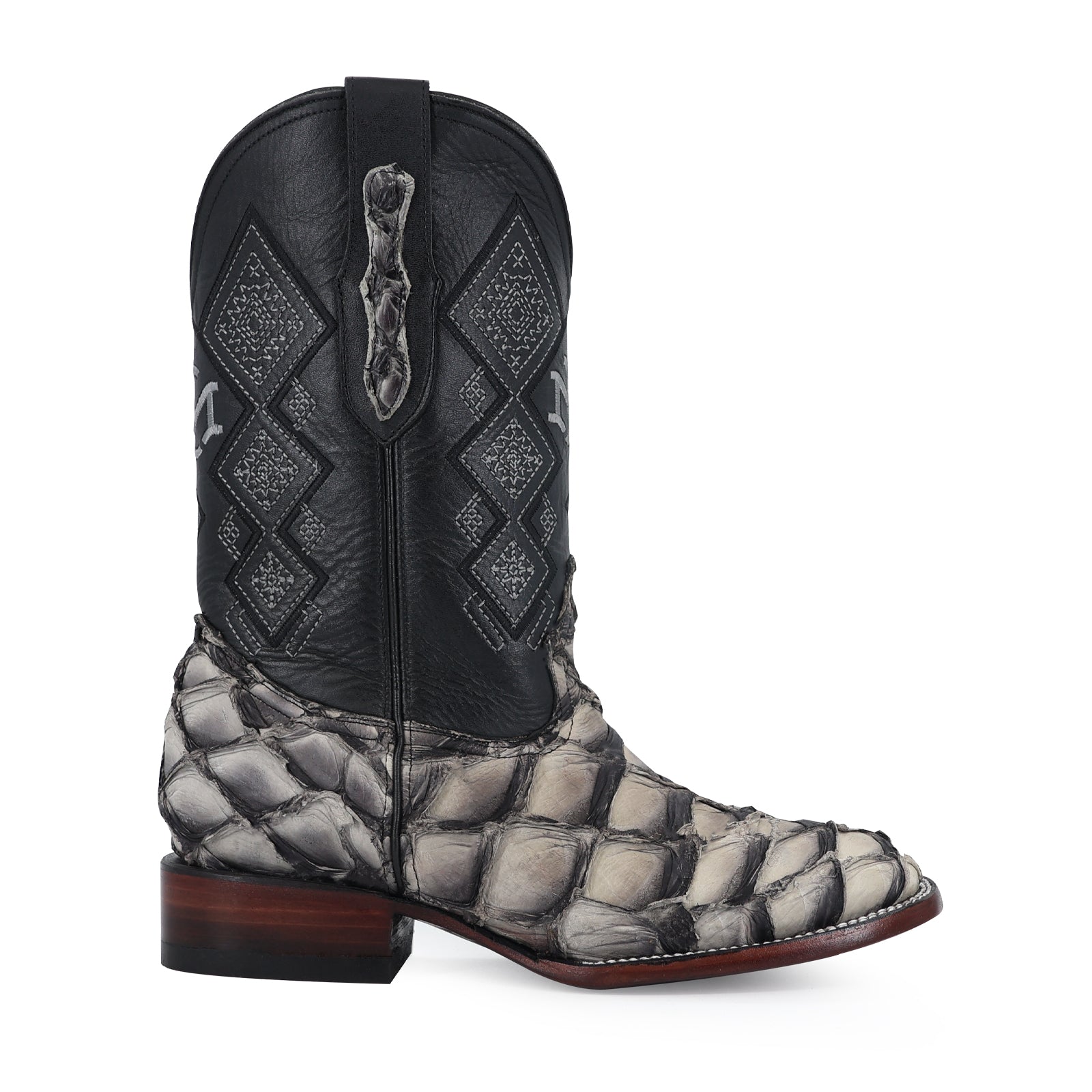 Bota Vaquera Bulldog Pescado Nobuck Gris
