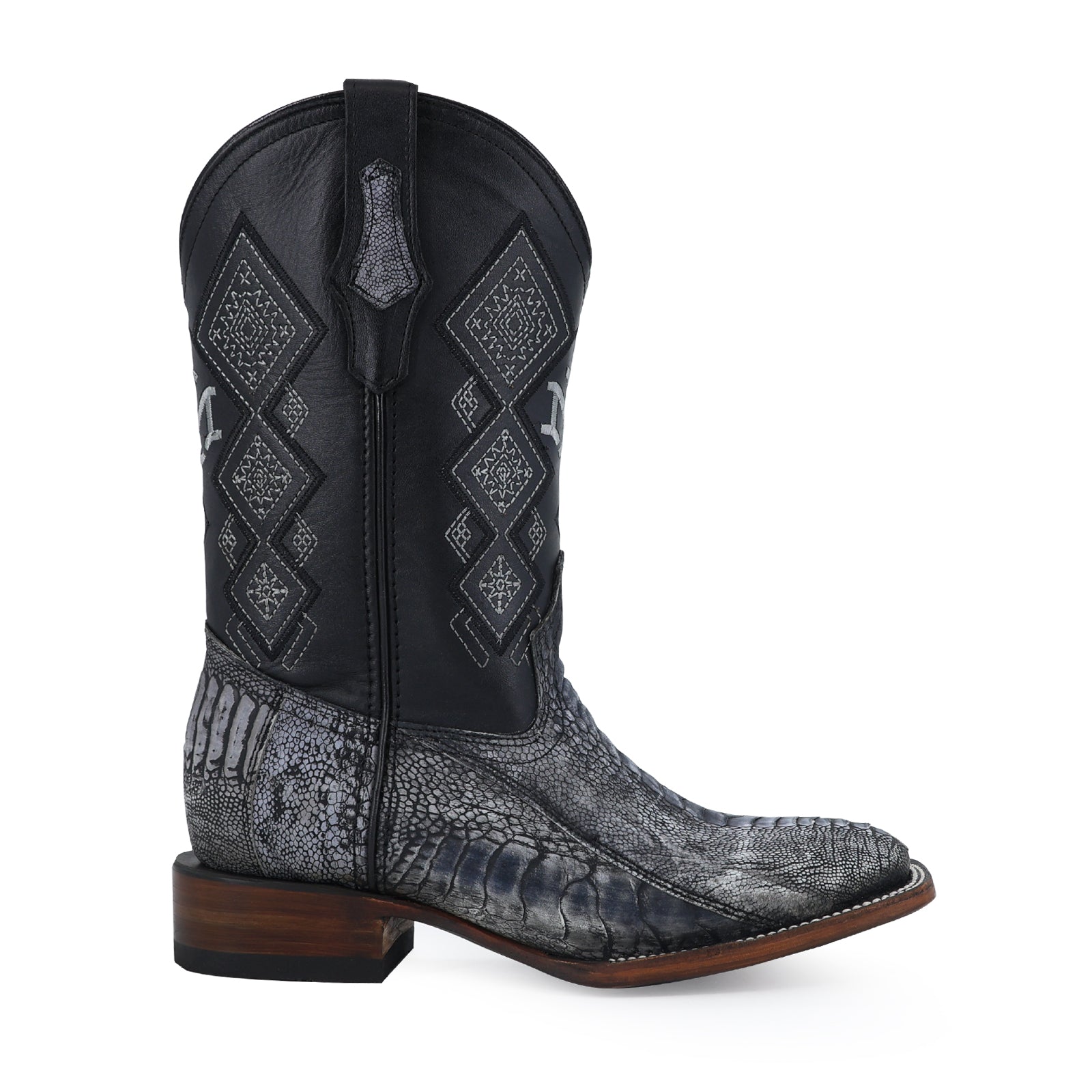 Bota Vaquera Bulldog Pata de Avestruz Azul Rustico