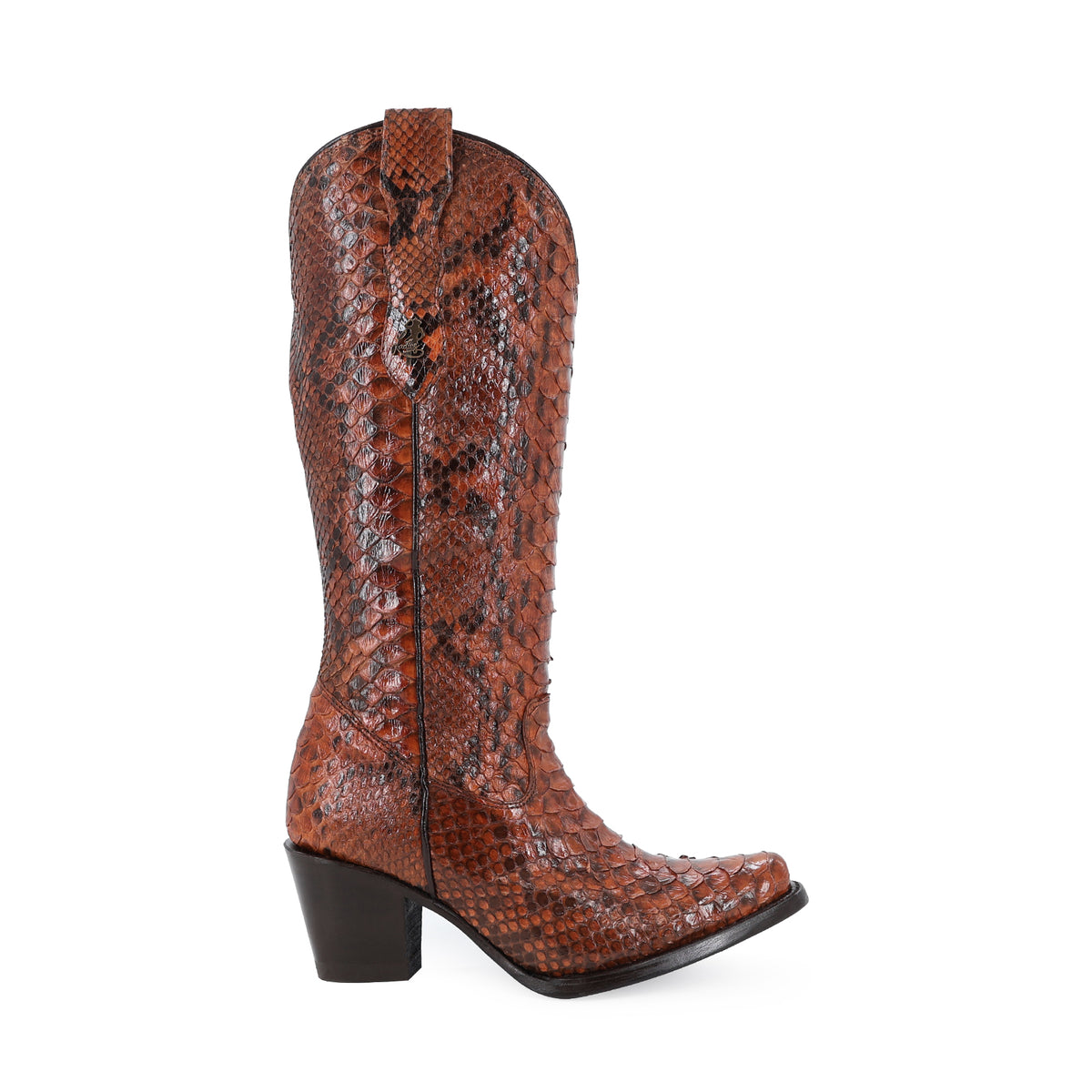 Bota vaquera para dama de piel piton full natural modelo Bandida