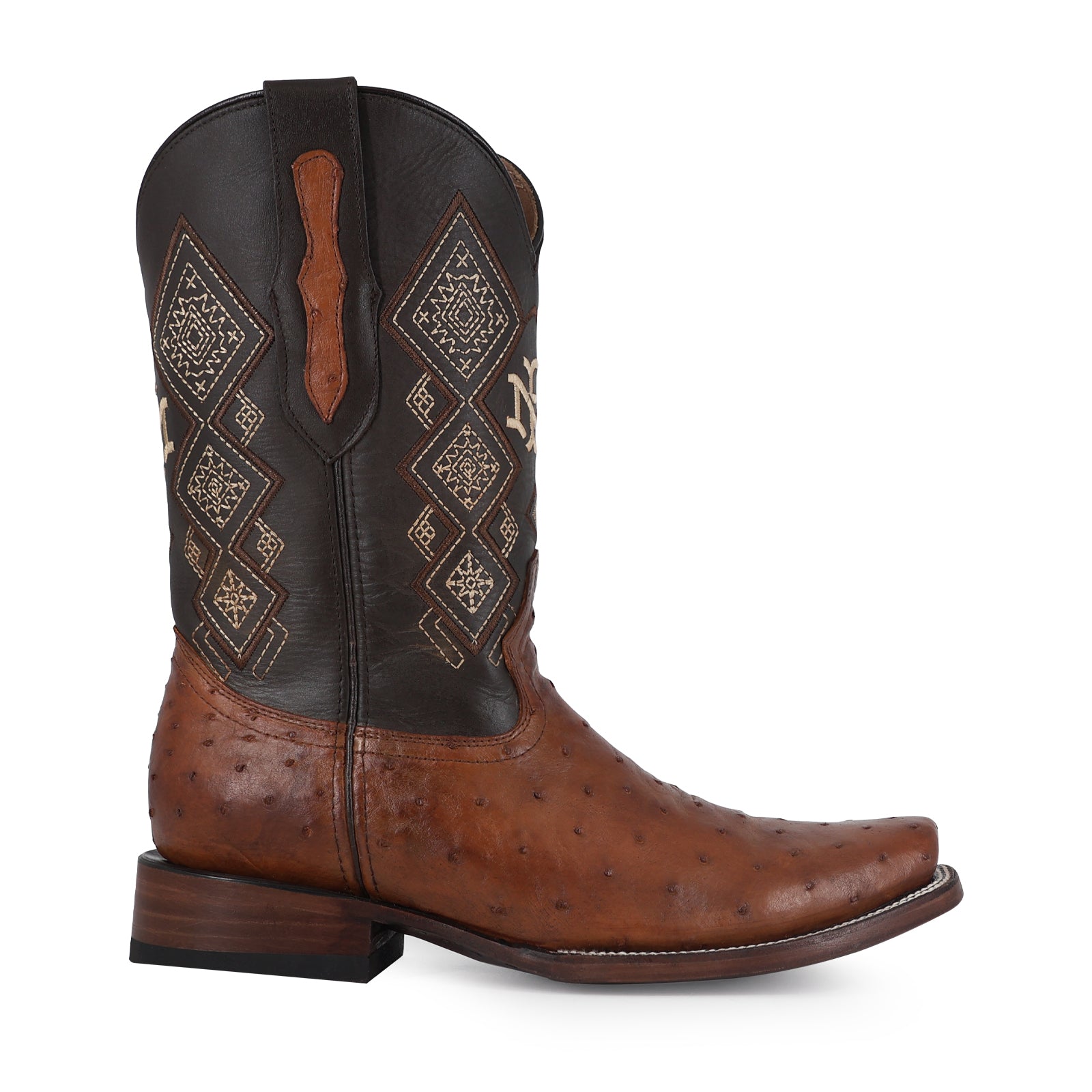 Bota Vaquera Dubai Avestruz Coñac