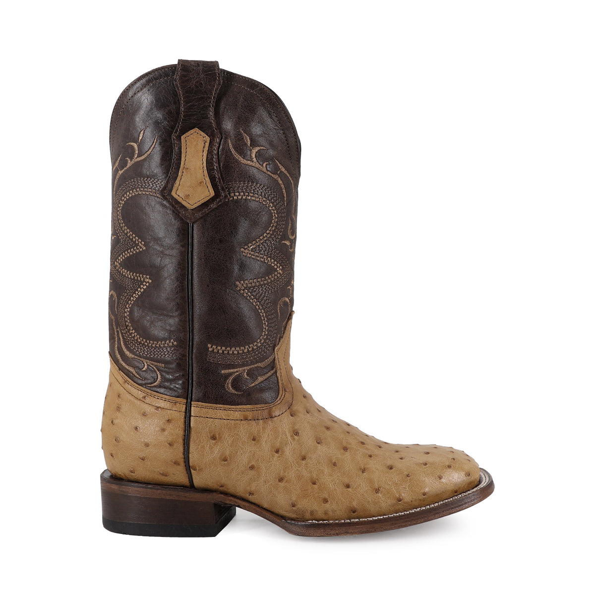 Bota Vaquera Bulldog Para Caballero Piel De Avestruz