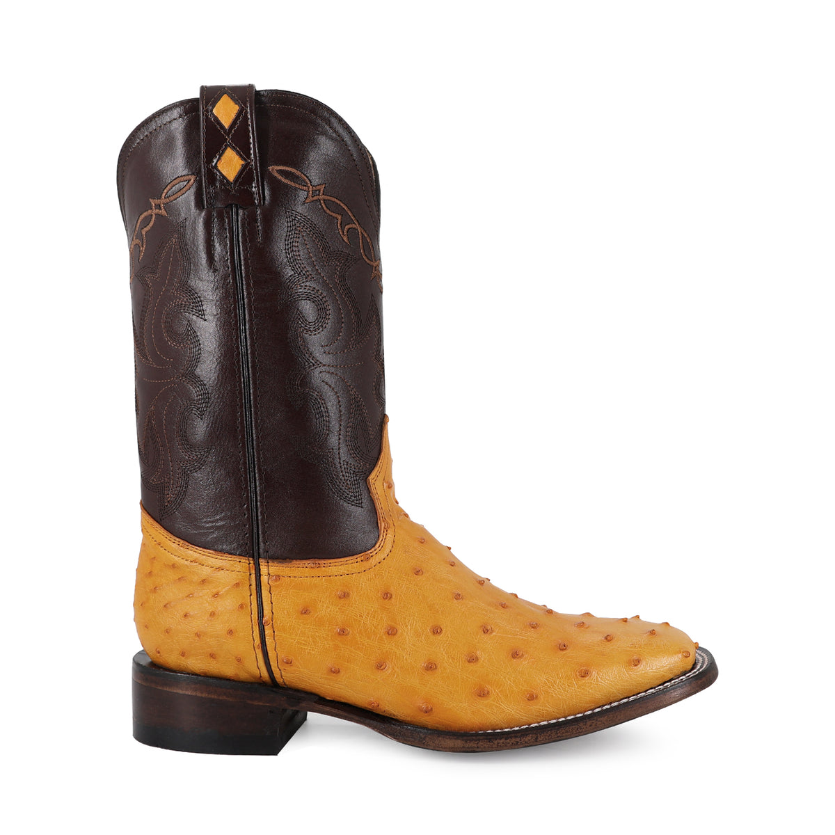 Bota Vaquera Bulldog Para Caballero Piel De Avestruz