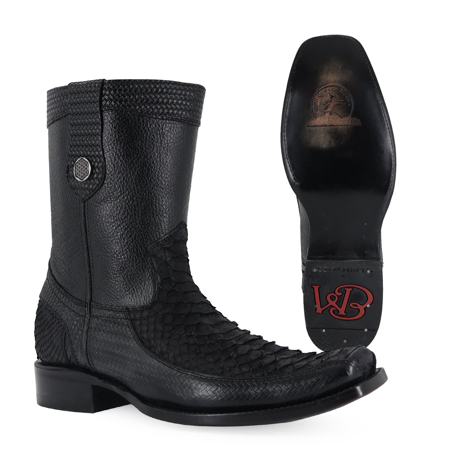 Botin Orion En Piel De Piton Nobuck