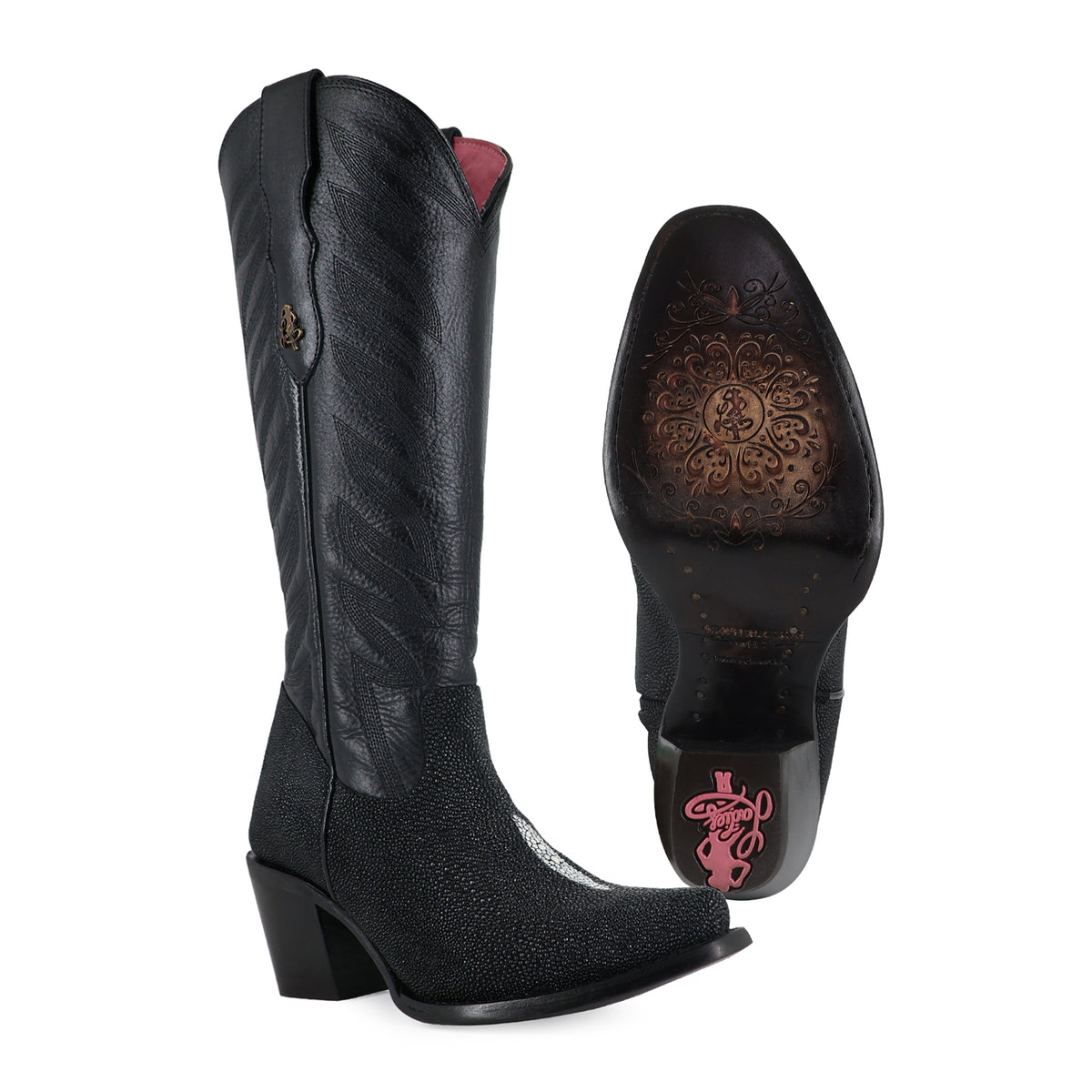 Bota vaquera para dama de piel mantarraya macho modelo Bandida