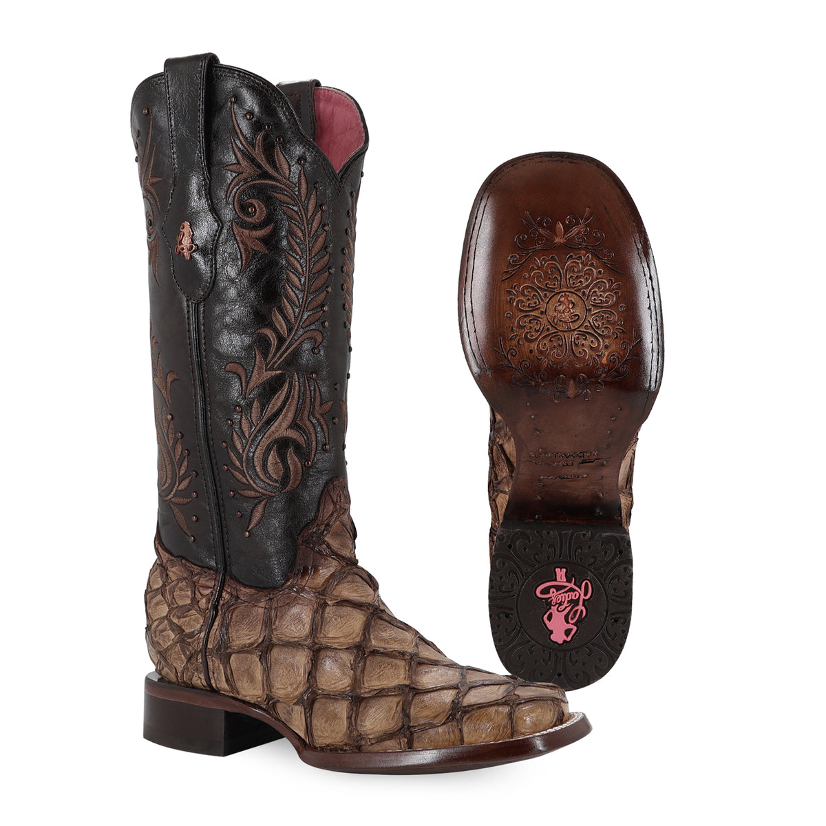 Bota vaquera para dama de piel Pescado modelo toscana