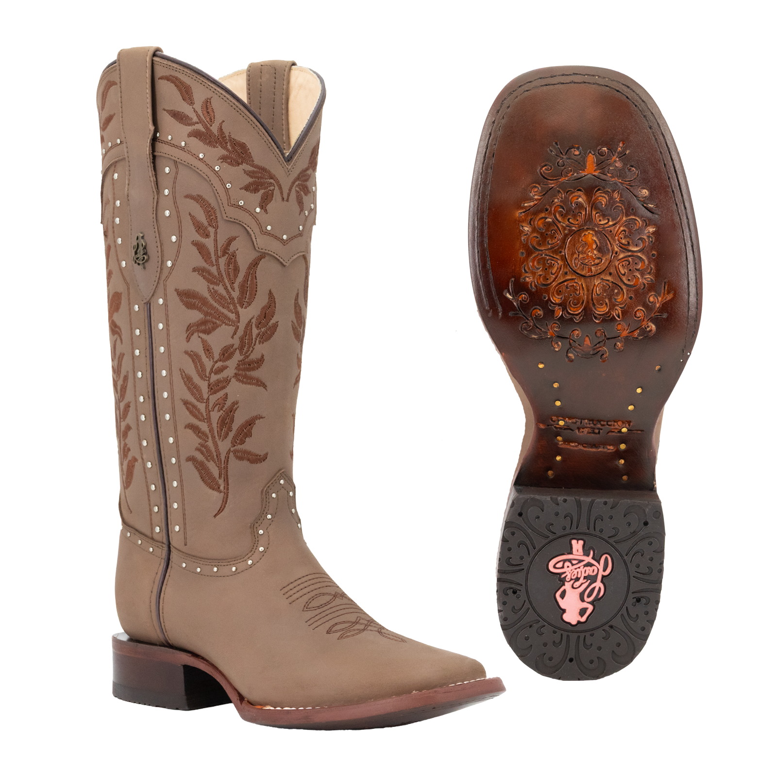 Bota vaquera para dama de piel modelo Acacia