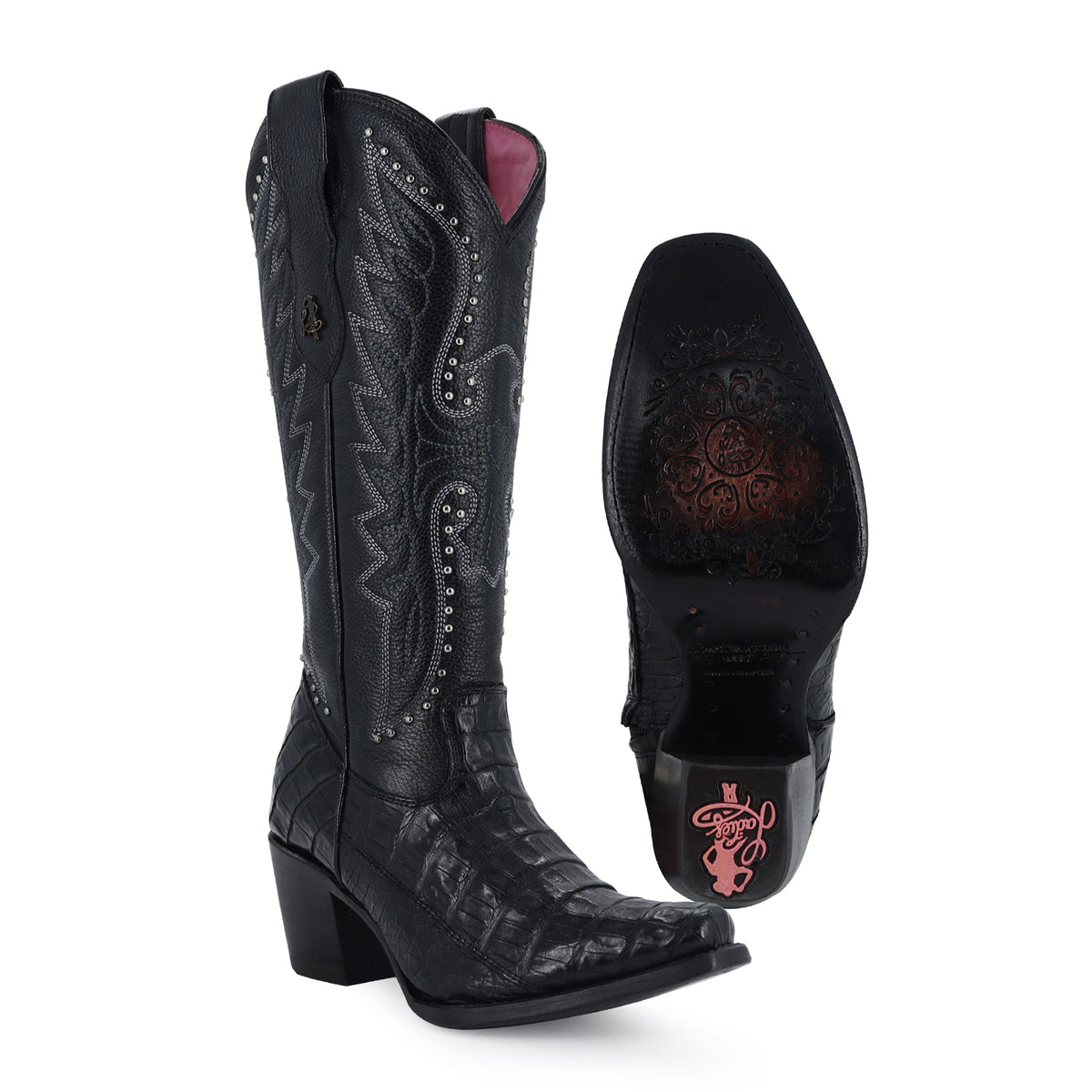 Bota vaquera para dama de piel caiman modelo Liberty