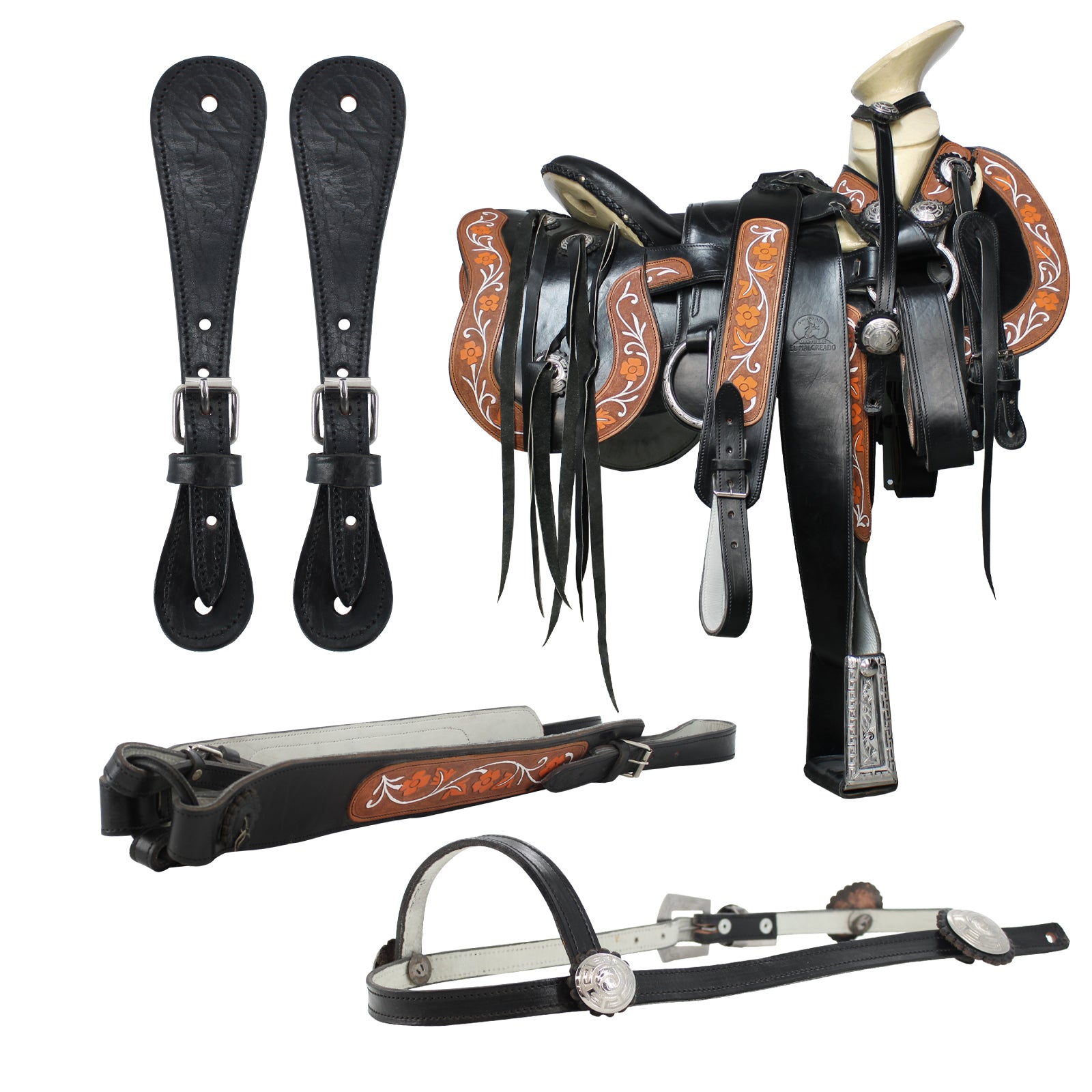 Montura Curva Negro Cincelado
