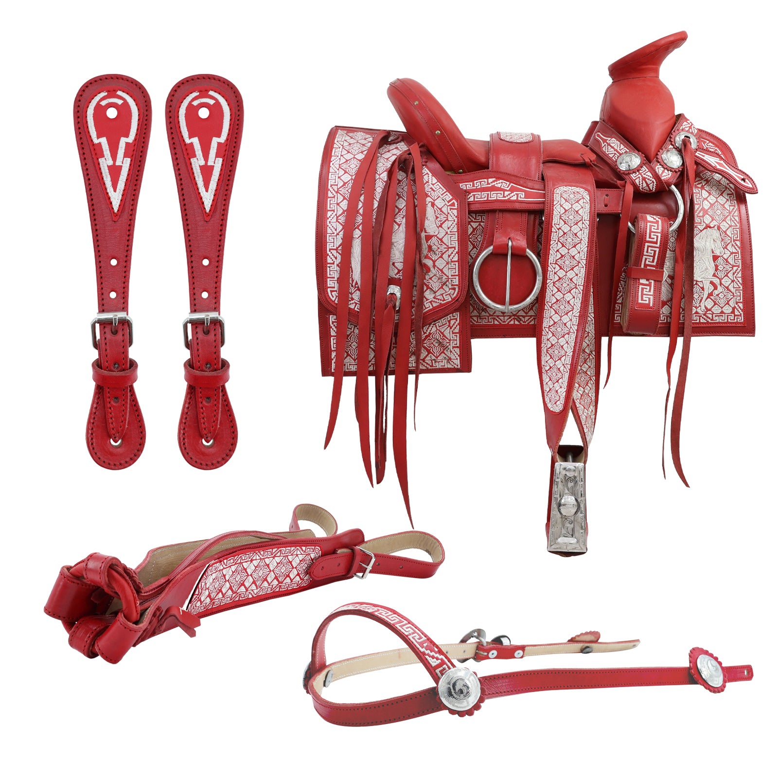 Montura Cuadrada Roja Piteada