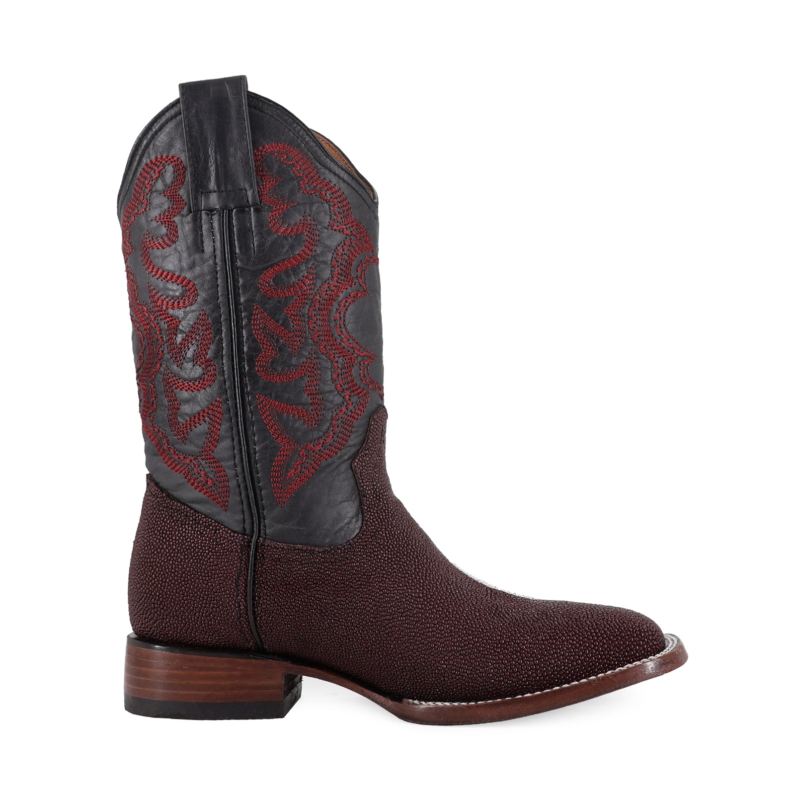 Bota Vaquera Bulldog Mantarraya Macho Vino