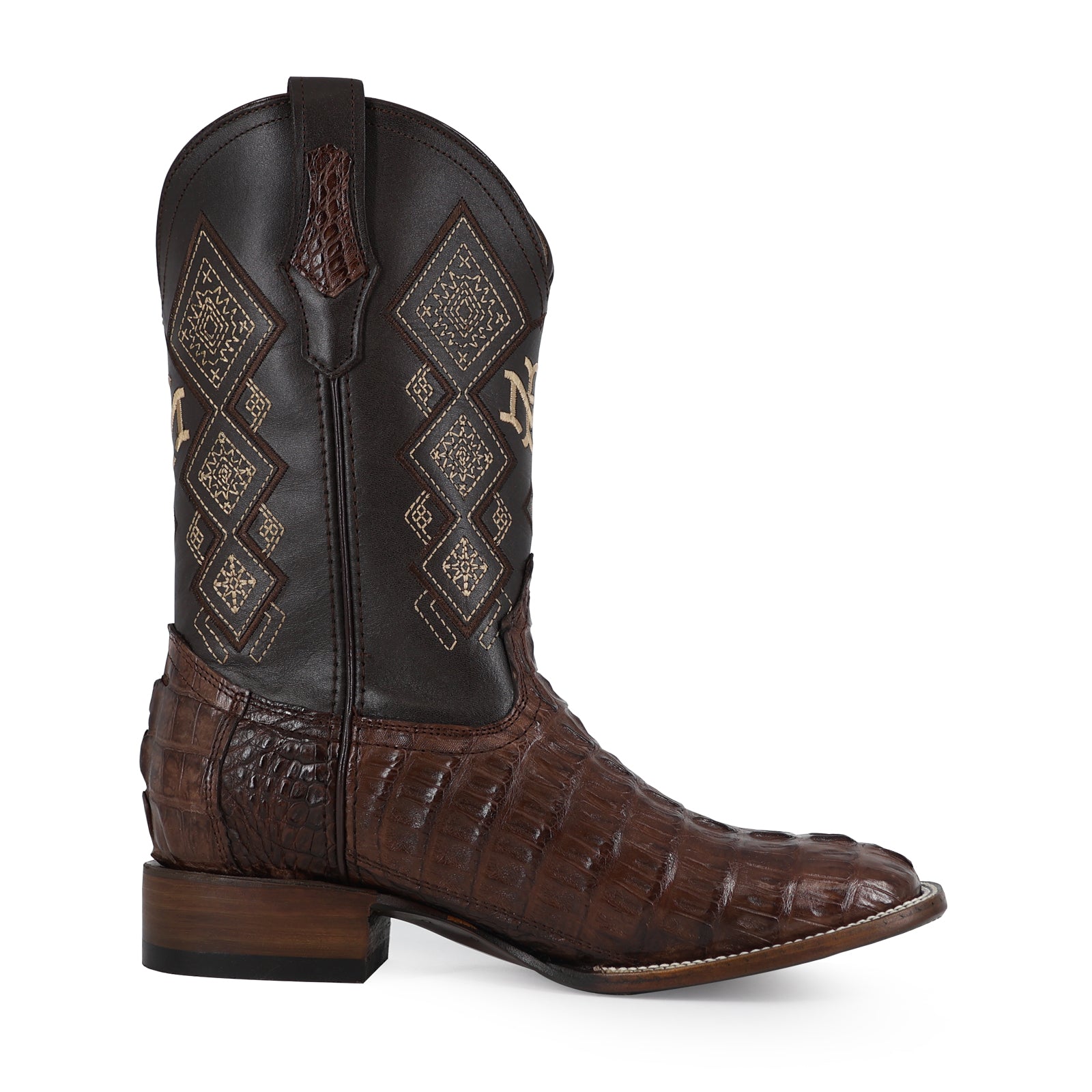 Bota Vaquera Bulldog Cocodrilo Cola tabaco