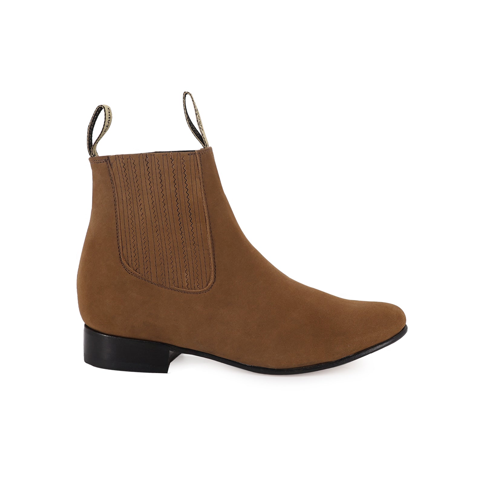 Botin Charro Botin De Piel Botín Charro Topo Nobuck