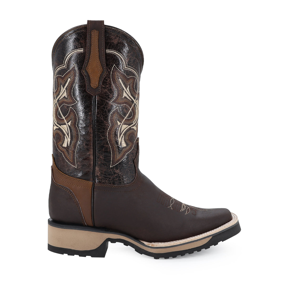 Bota Vaquera Rodeo Para Caballero Piel Res Gold