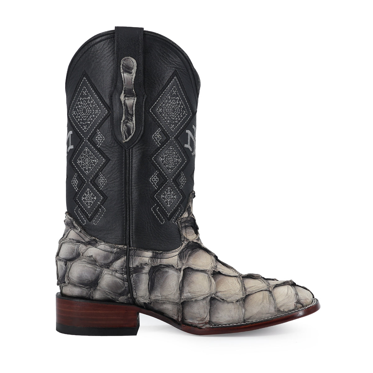 Bota Vaquera Bulldog Para Caballero Piel Pescado Nobuck