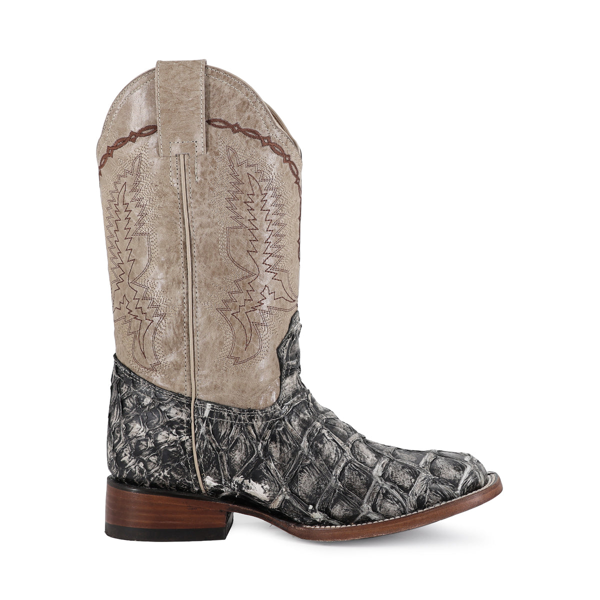 Bota Vaquera Bulldog Para Caballero Piel Pescado