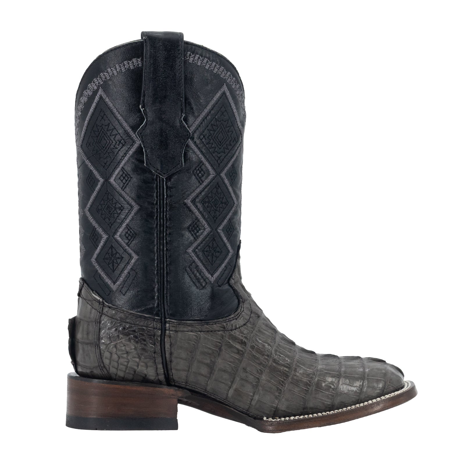 Bota Vaquera Bulldog Cocodrilo Cola Gris