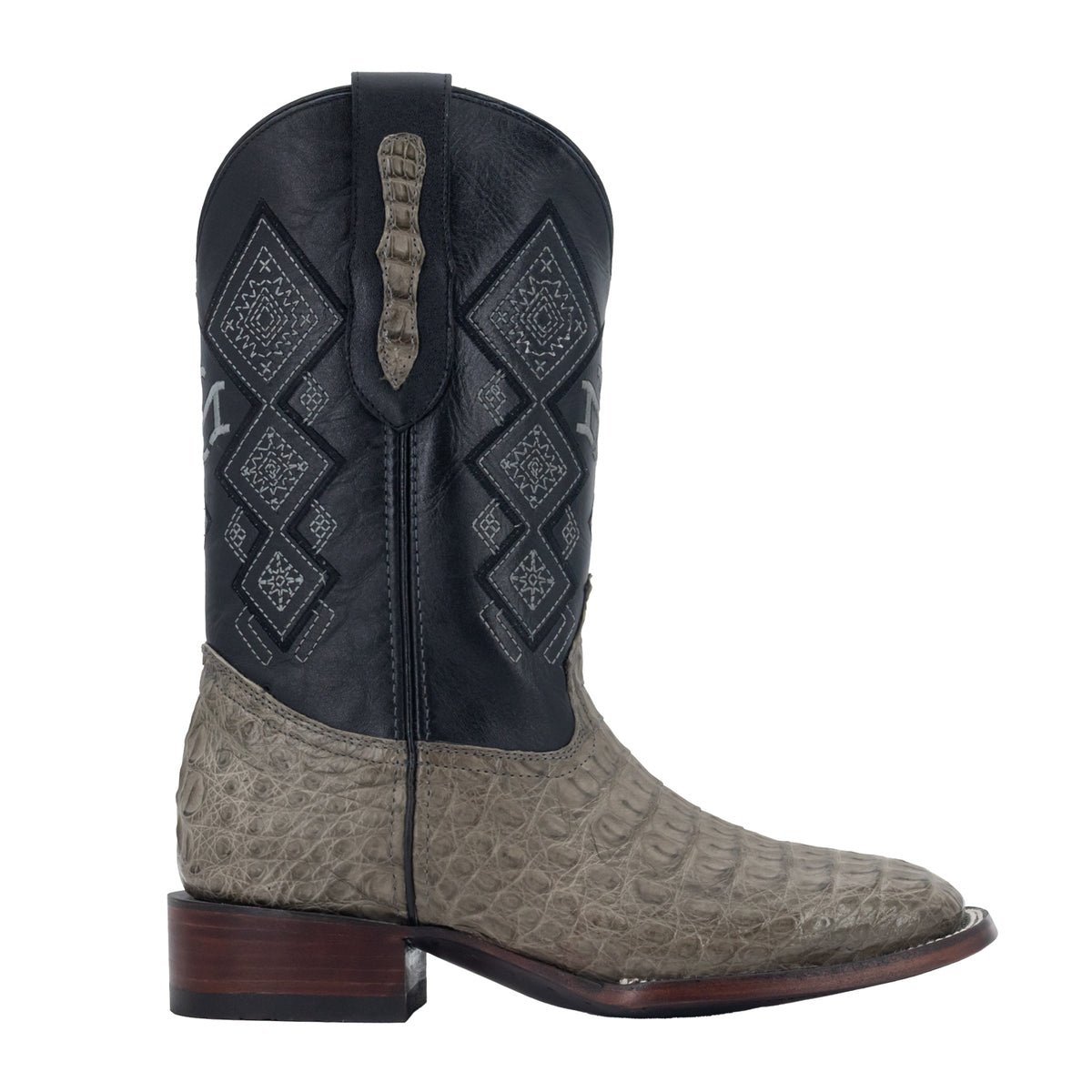 Bota Vaquera Bulldog Para Caballero Piel Cocodrilo Lomo