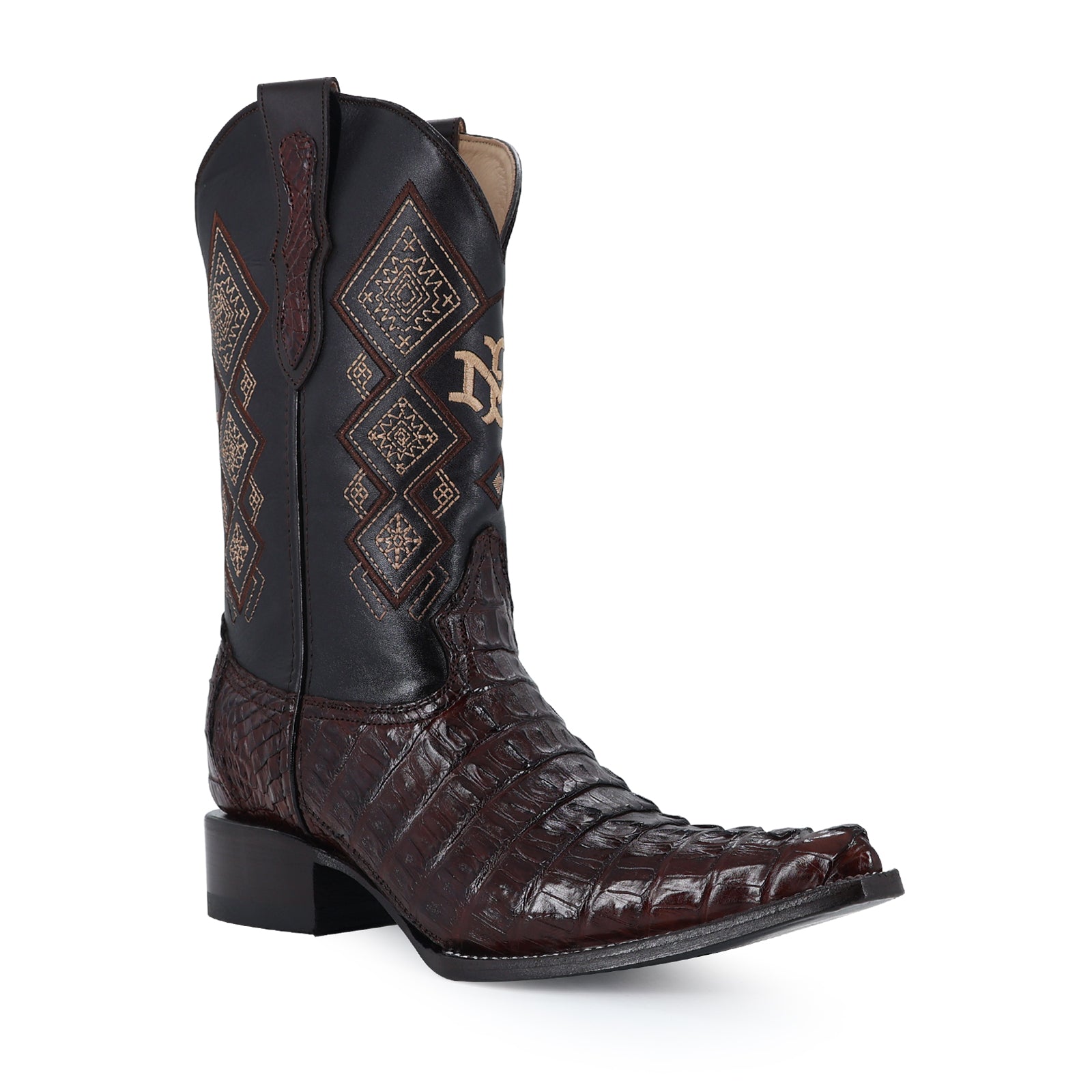 Bota Vaquera Chihuahua Cocodrilo Cola Cafe