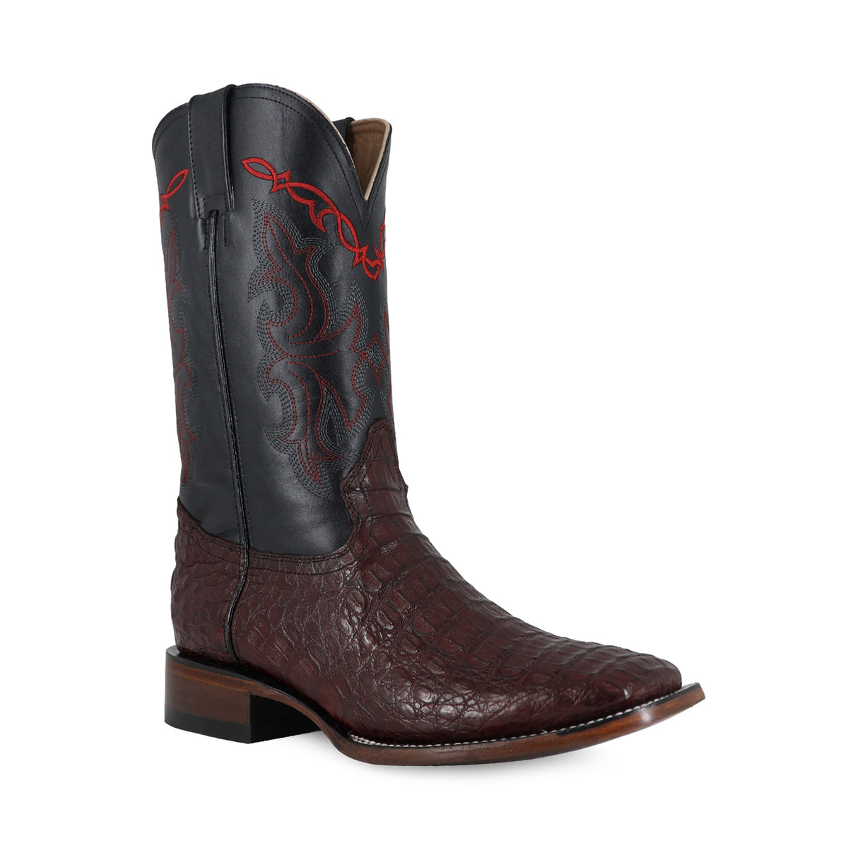 Bota Vaquera Bulldog Para Caballero Piel Cocodrilo Lomo