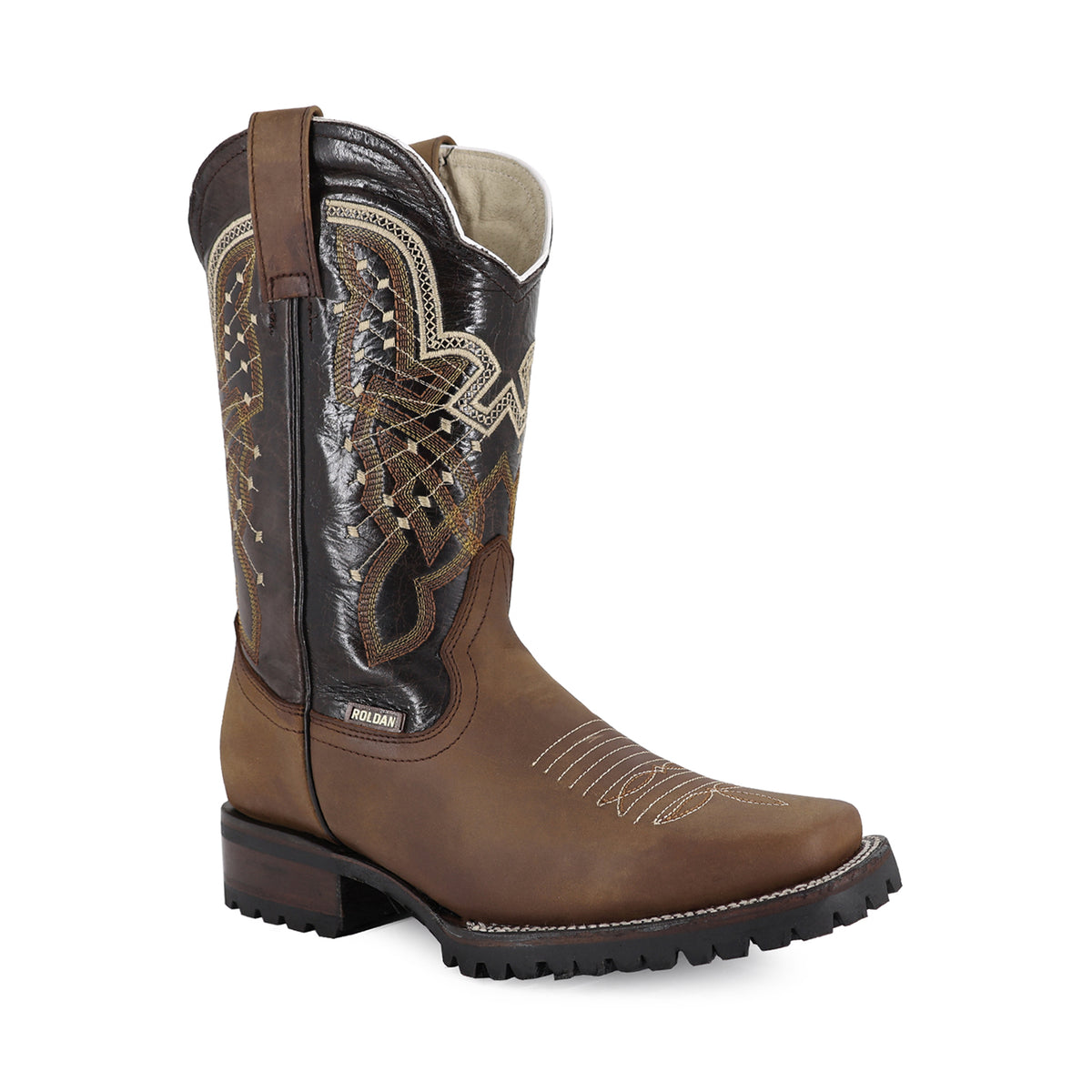 Bota Vaquera Rodeo Para Caballero Piel Crazy Suela Truck