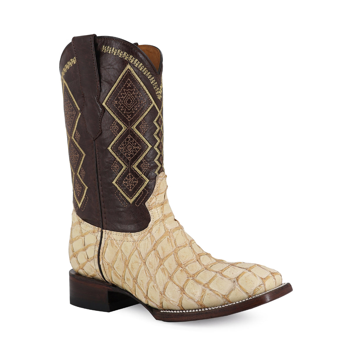 Bota Vaquera Bulldog Para Caballero Piel Pescado