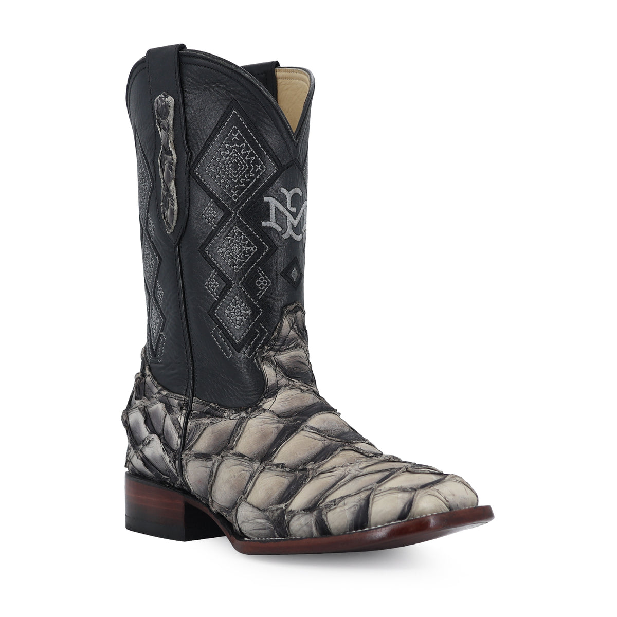 Bota Vaquera Bulldog Para Caballero Piel Pescado Nobuck