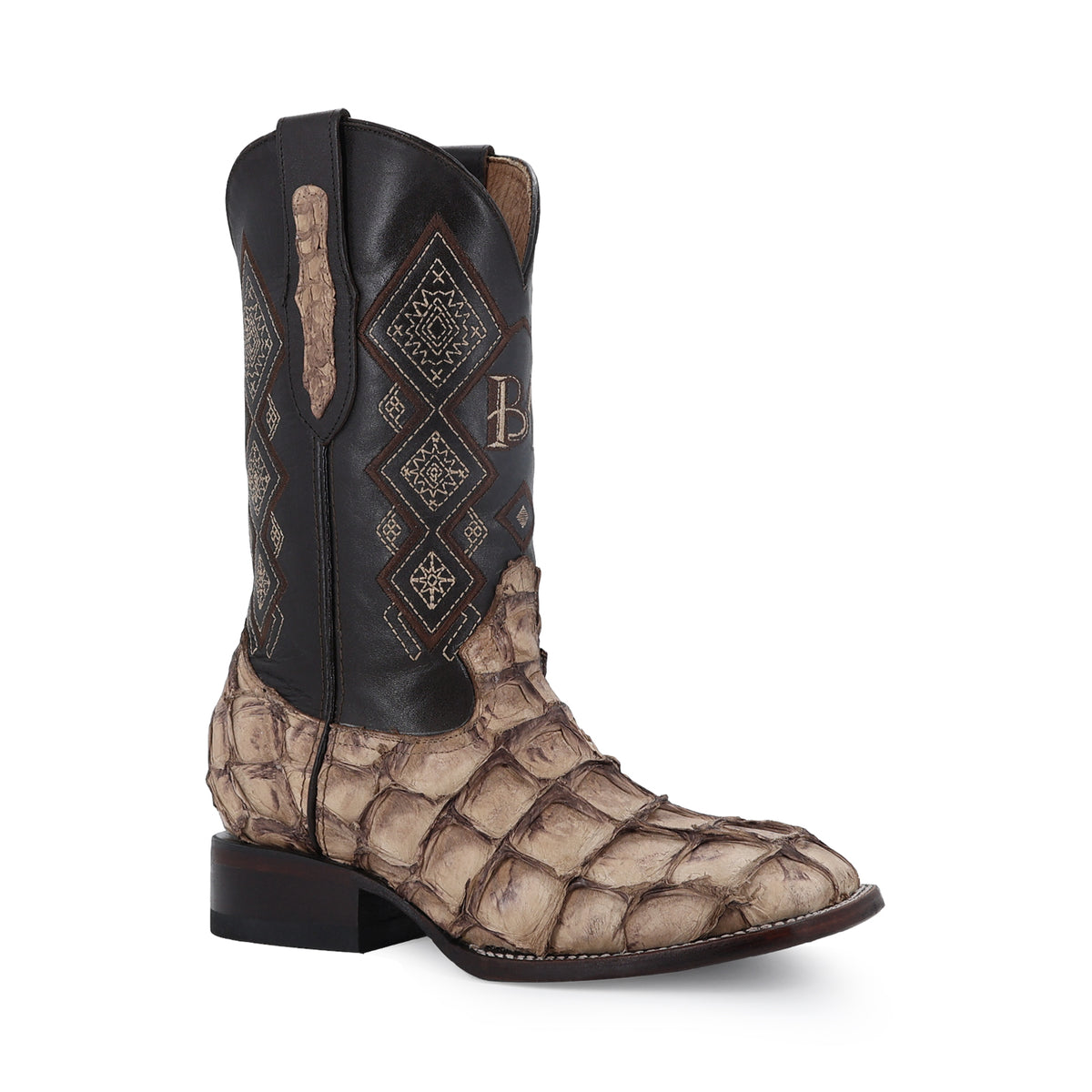 Bota Vaquera Bulldog Para Caballero Piel Pescado Nobuck
