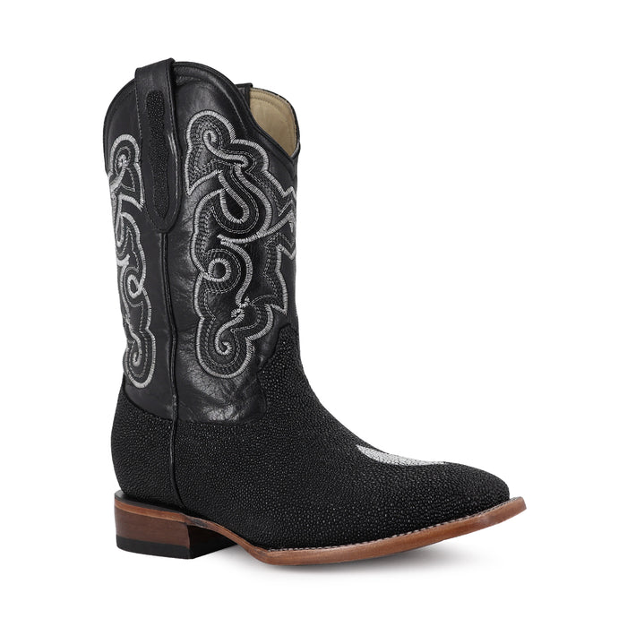 Botas de Cuero Vaqueras Punta Cuadrada ROD-5581-Tabaco main image 0