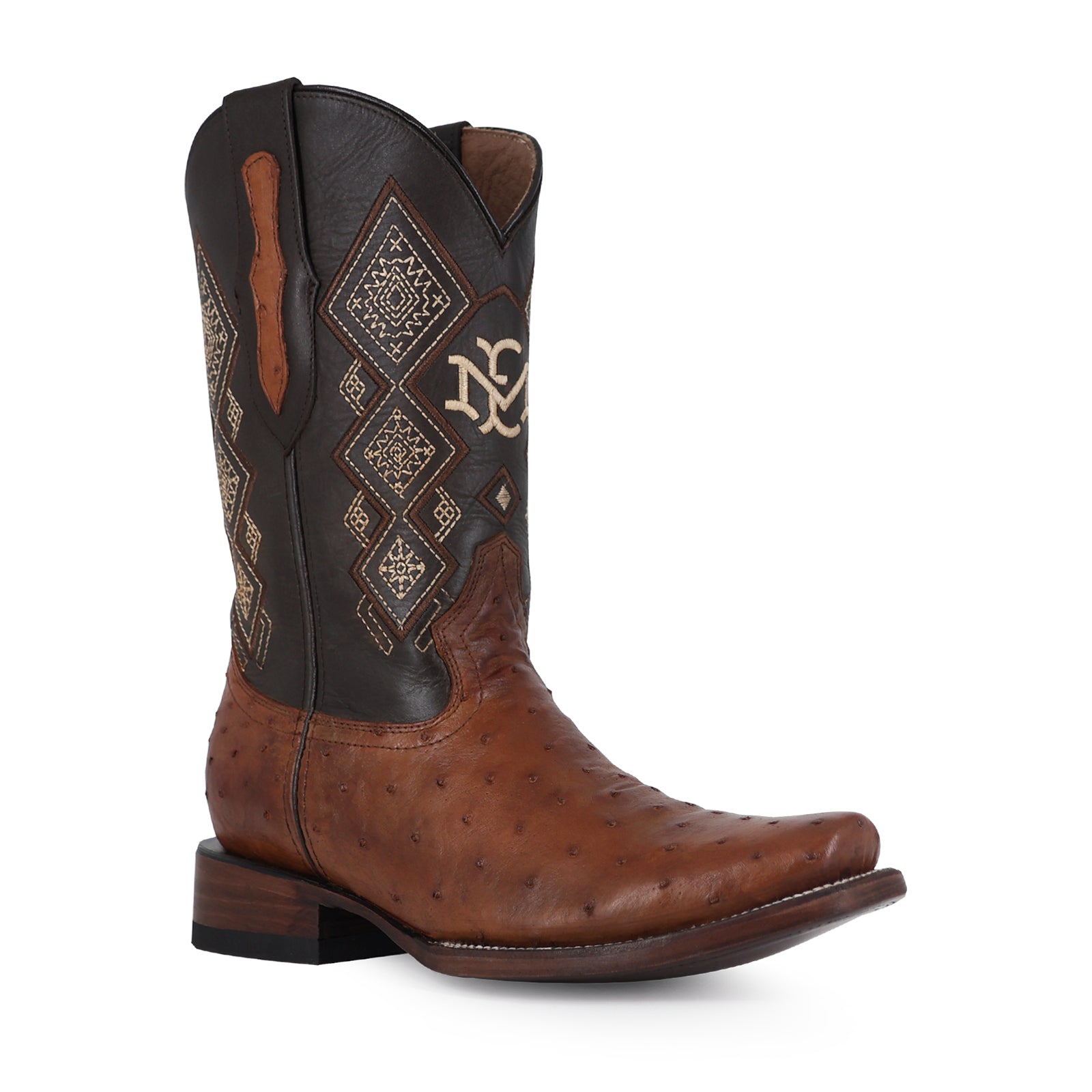 Bota Vaquera Dubai Avestruz Coñac