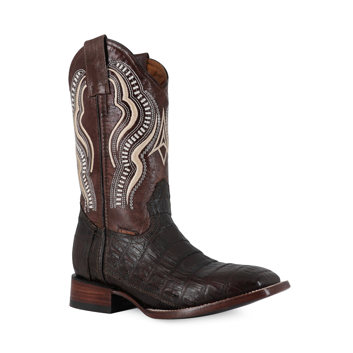 Bota Vaquera Bulldog Para Caballero Piel Cocodrilo Cola Belly