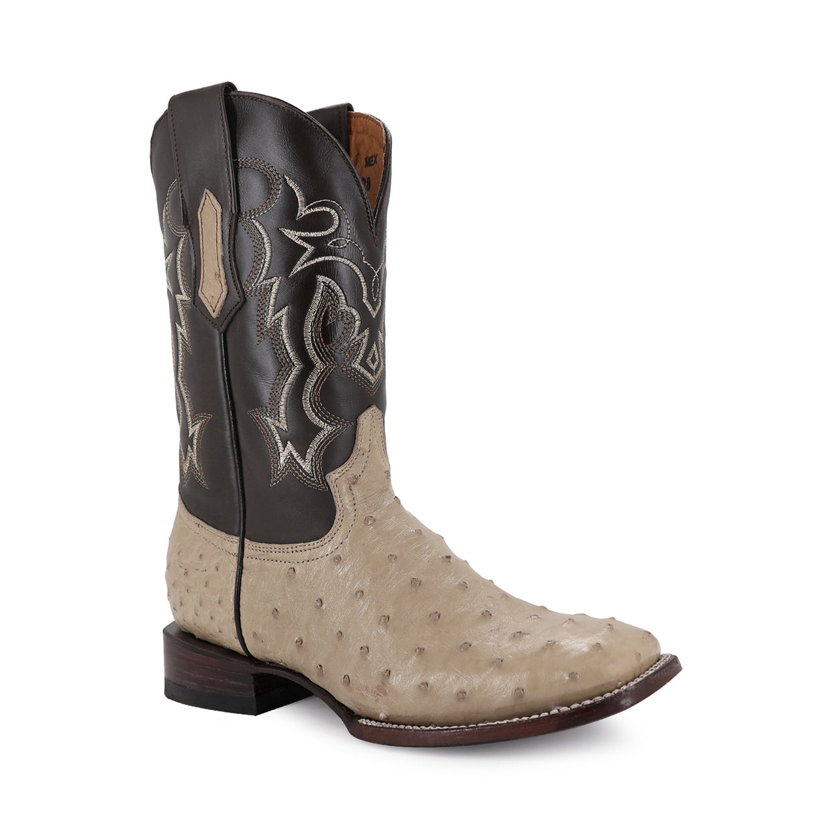 Bota Vaquera Bulldog Para Caballero Piel De Avestruz