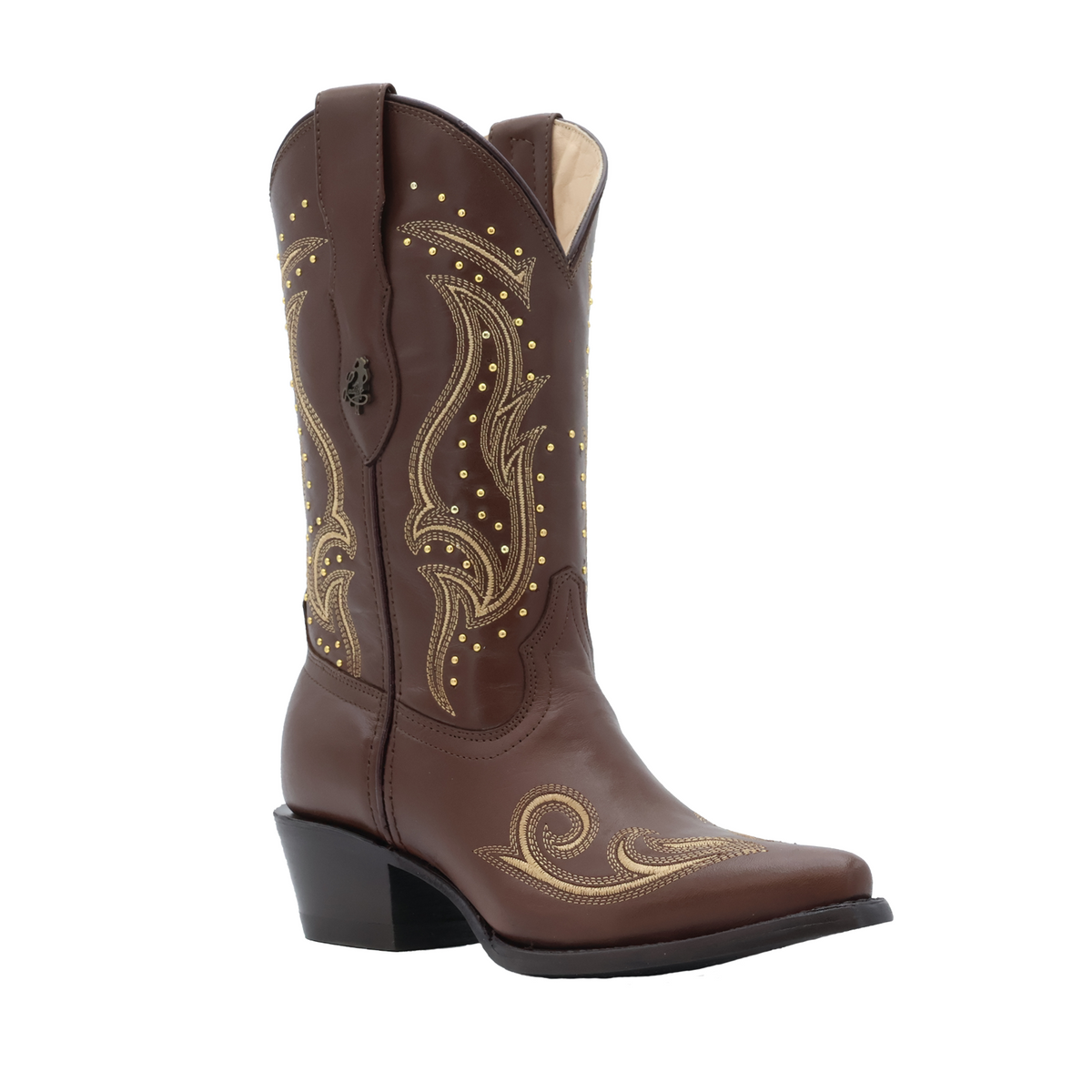 Bota vaquera para dama de piel modelo camelia