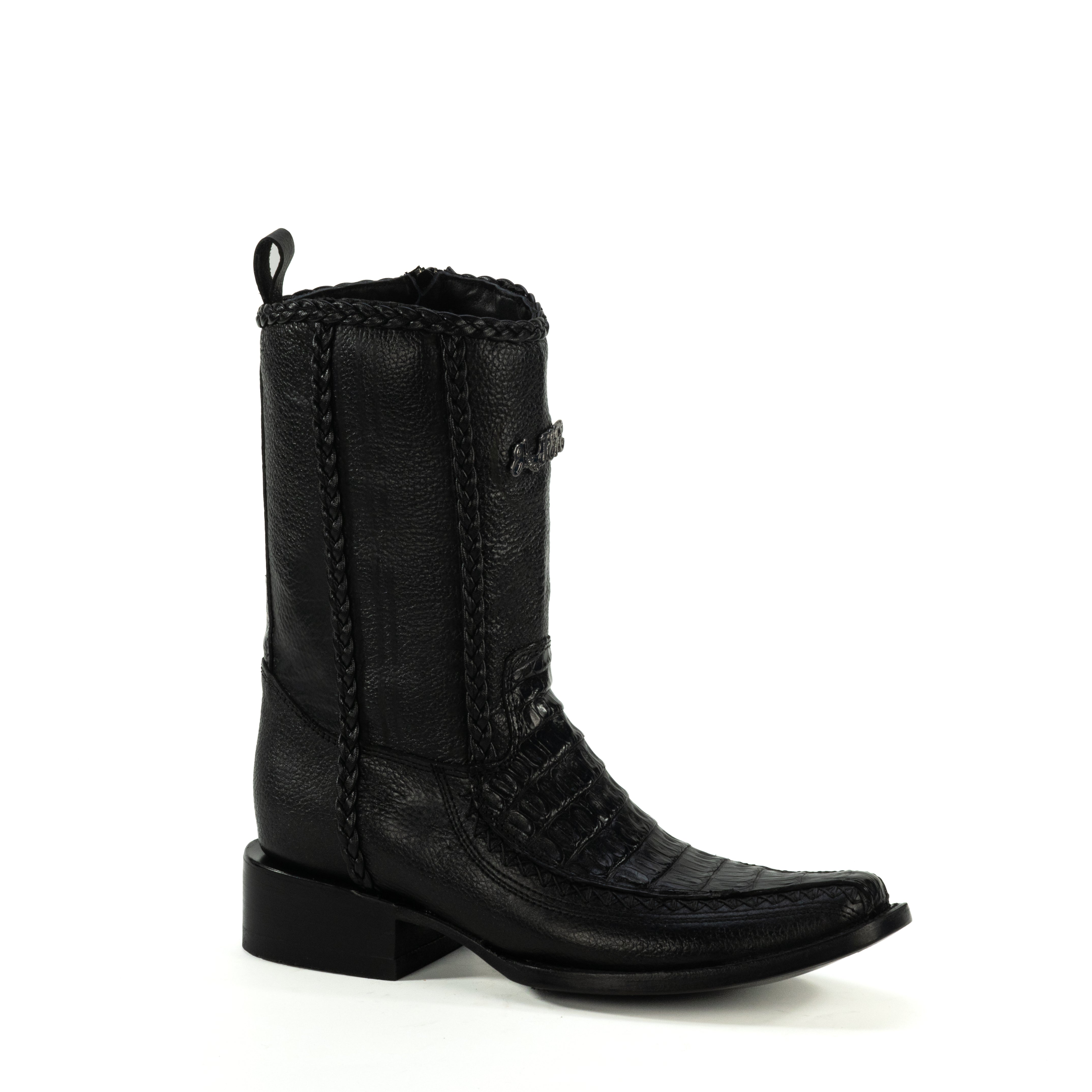 Botin Jefe En Piel De Cocodrilo Belly