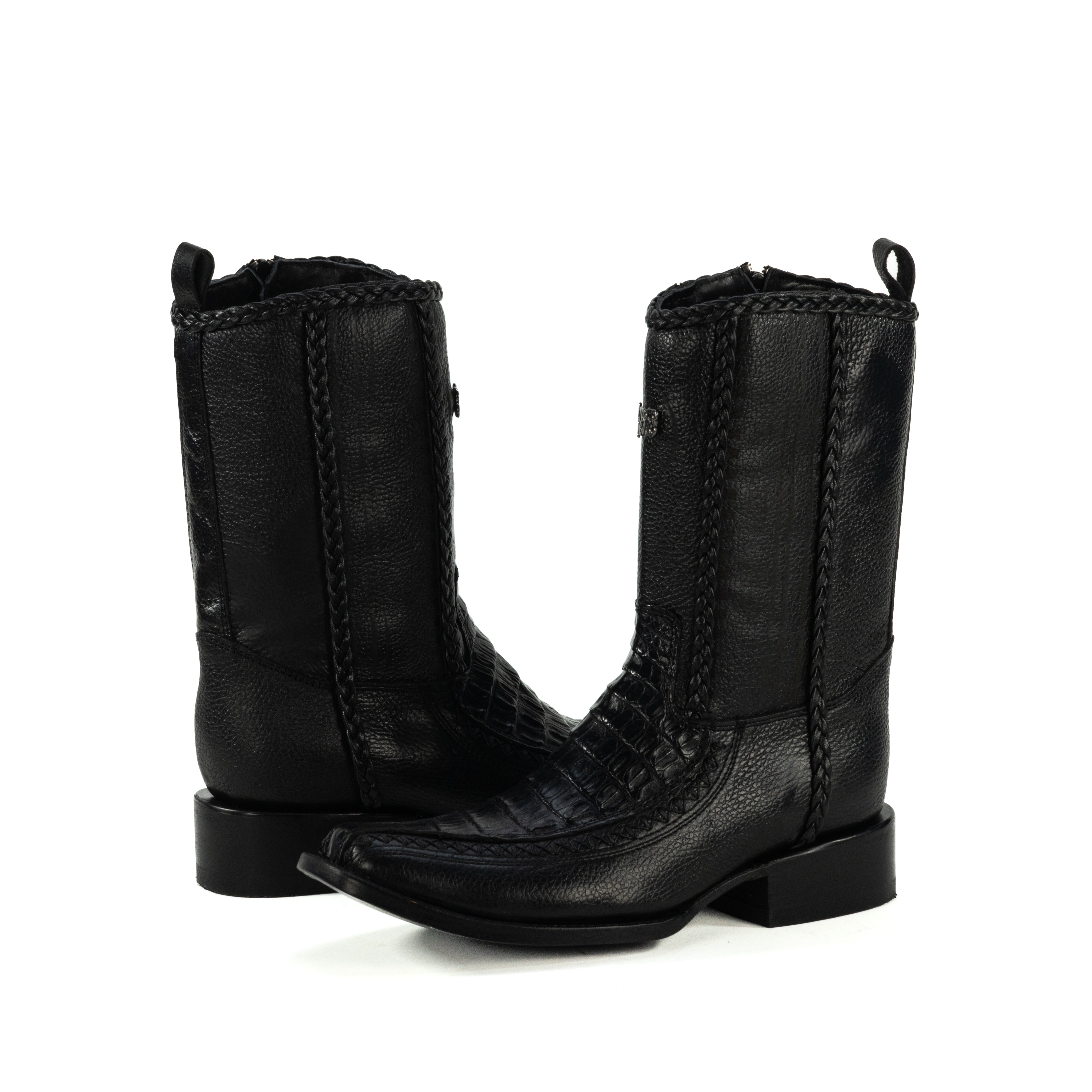 Botin Jefe En Piel De Cocodrilo Belly